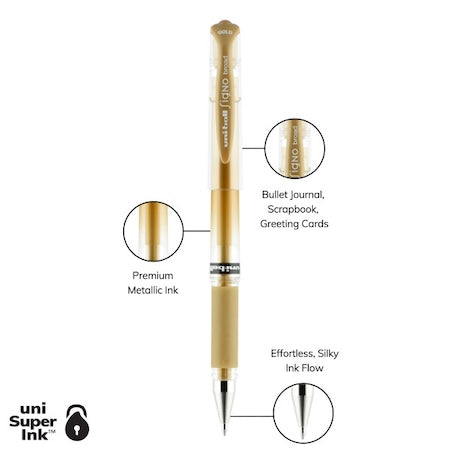 uni-ball Gel Impact Pen Set, 1mm, 3-Colors
