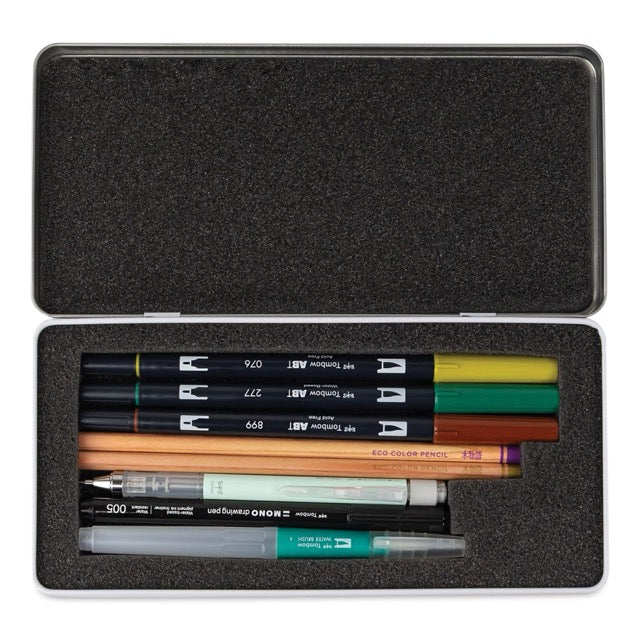 Tombow Urban Sketching, 8 Piece Tin Set, Japanese Edition
